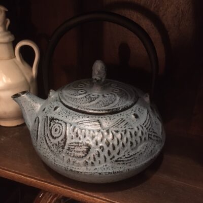 teapot metal bleu Dongxi