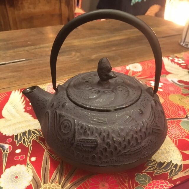 teapot fish metal violette DONGXI